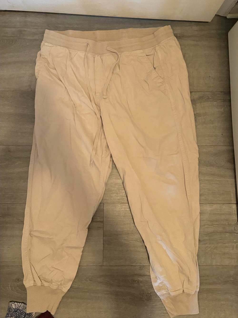 GAP Casual Drawstring Jogger Pants - Creamb